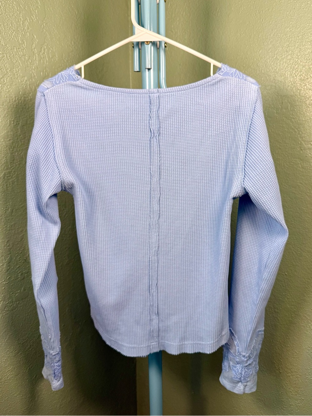 Free People Butterfly Cuff Thermal Knit Long Sleeve Top - Picture 4 of 8